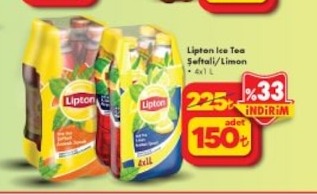 Lipton Ice Tea Şeftali/Limon 4X1L