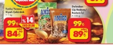Amigo Tuzlu/Tuzsuz Siyah Çekirdek 1Kg