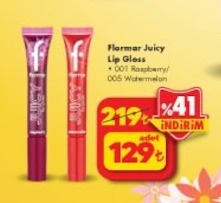 Flormar Juicy Lip Gloss 001 Raspberry/005 Watermelon