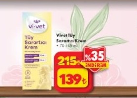 Vıvet Tüy Sarartıcı Krem 70+35 Ml