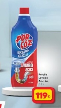 Porçöz Lavabo Açıcı Jel 1 Litre