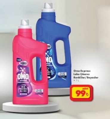 Omo Express Leke Çıkarıcı Renkliler/Beyazlar 1Lt