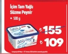 İçim Tam Yağlı Süzme Peynir 500G