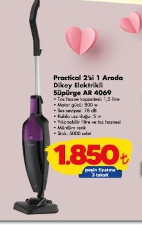 Practical 2'Si 1 Arada Süpürge Ar 4069
