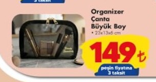 Organizer Çanta Büyük Boy 23X13X6 Cm
