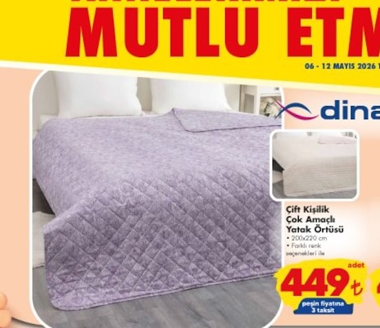 Çift Kişilik Çok Amaçlı Yatak Örtüsü