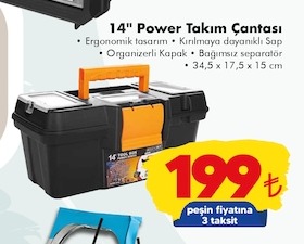 14" Power Takım Çantası 34,5X17,5X15 Cm