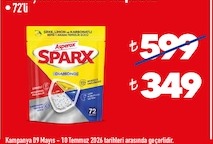 Aspırox Sparx Diamond Toz Çamaşır Deterjanı 72'Li