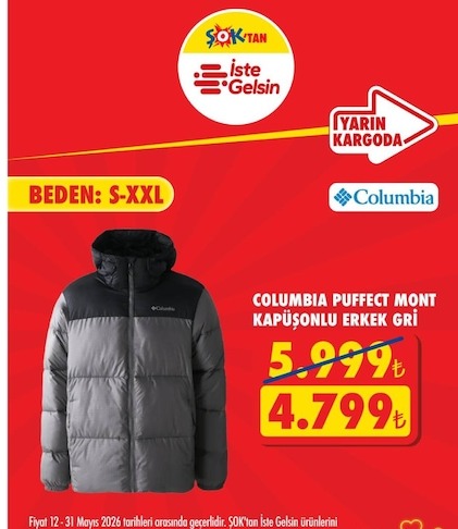Columbia Puffect Mont Kapüşonlu Erkek