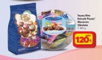 Tayas Rita Karışık Poşet/Macaron Çikolata 400 G