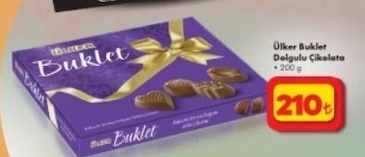 Ülker Buklet Dolgulu Çikolata 200G
