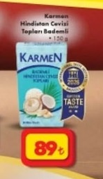 Karmen Hindistan Cevizi Topları Bademli 100G