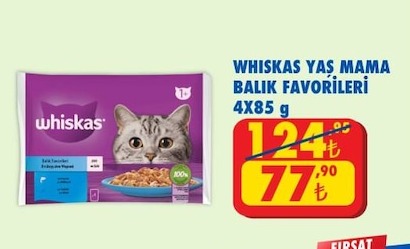 Whiskas Yas Mama Balik Favorileri 4X85G