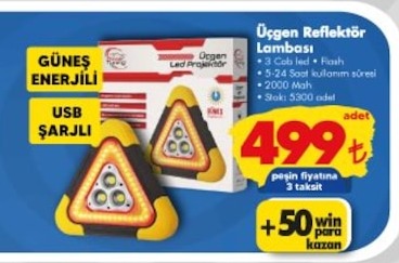 Üçgen Reflektör Lambası