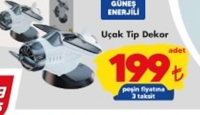 Güneş Enerjili Uçak Tip Dekor