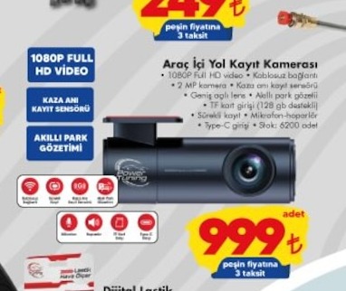 1080P Full Hd Görüntü Araç İçi Yol Kayıt Kamerası