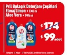 Pril Bulaşık Deterjanı Çeşitleri Elma/Limon 1306Ml Aloe Vera 1405Ml