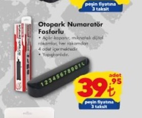 Otopark Numaratör Fosforlu