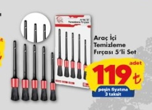 Araç İçi Temizleme Fırçası 5'Li Set