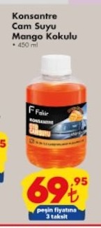 Fakir Konsantre Cam Suyu Mango Kokulu 450 Ml