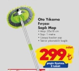 Oto Yıkama Fırçası Saplı Mop