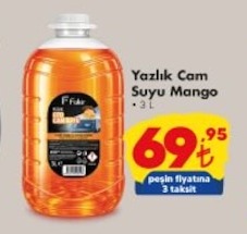 Fakir Yazlık Cam Suyu Mango 3 L