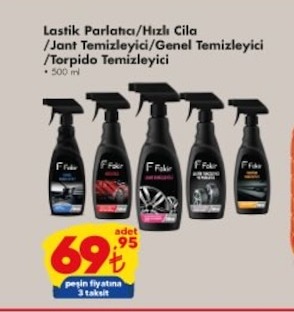 Fakir Lastik Parlatıcı/Hızlı Cila/Jant Temizleyici/Genel Temizleyici/Torpido Temizleyici 500 Ml
