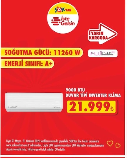 9000 Btu Duvar Tipi Inverter Klima