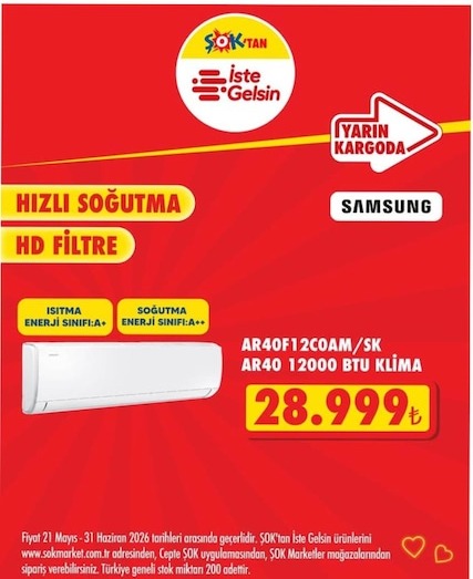 Samsung Ar40F12Coam/Sk Ar40 12000 Btu Klima