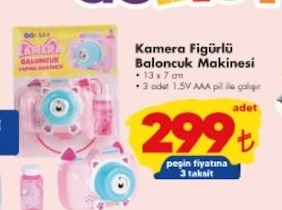 Goridy Kamera Figürlü Baloncuk Makinesi 13X7 Cm