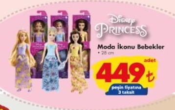 Disney Princess Moda İkonu Bebekler 28 Cm