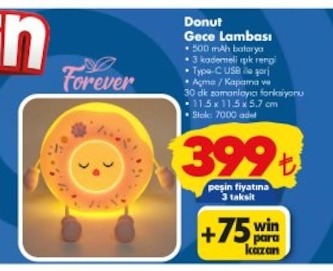 Donut Gece Lambası