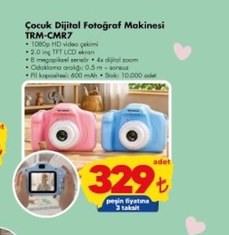 Çocuk Dijital Fotoğraf Makinesi Trm-Cmr7