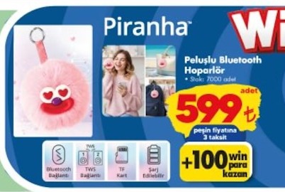 Piranha Peluşlu Bluetooth Hoparlör