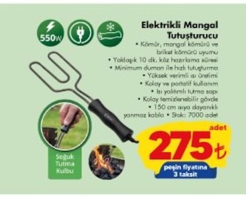 Elektrikli Mangal Tutuşturucu