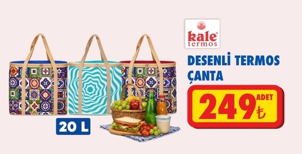Kale Termos Desenli Termos Çanta 20 L