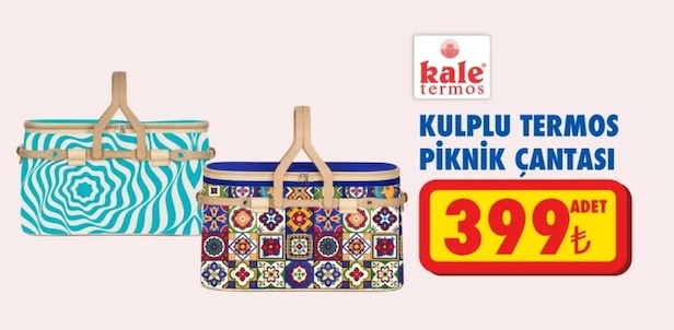 Kale Termos Kulplu Termos Piknik Çantasi