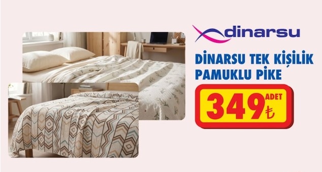 Dinarsu Tek Kişilik Pamuklu Pike