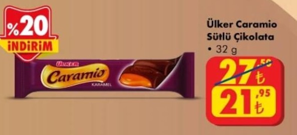 Ülker Caramio Sütlü Çikolata 32G