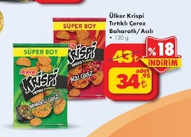 Ülker Krispi Tırtıklı Çerez Baharatlı/Acılı 120G