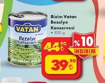 Bizim Vatan Bezelye Konservesi 830G