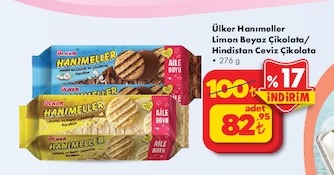 Ülker Hanımeller Limon Beyaz Çikolata / Hindistan Cevizli Çikolata 276G