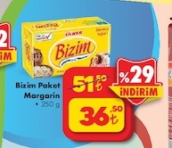 Bizim Paket Margarin 250G