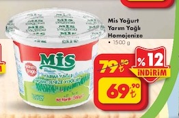 Mis Yoğurt Yarım Yağlı Homojenize 1500G
