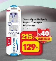 Sensodyne Gelişmiş Beyaz Yumuşak Diş Fırçası 1+1