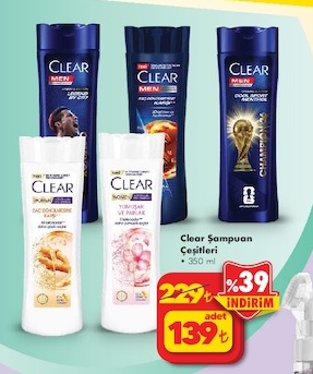 Clear Şampuan Çeşitleri 350 Ml
