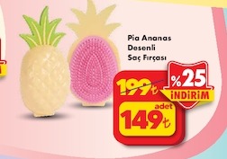 Pia Ananas Desenli Saç Fırçası