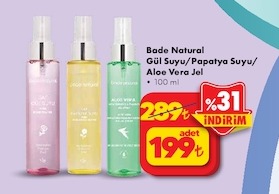 Bade Natural Gül Suyu/ Papatya Suyu/ Aloe Vera Jel 100Ml