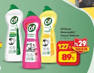 Cif Krem Amonyaklı/ Limon/ Sakura 750Ml