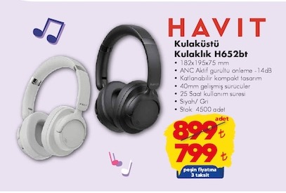 Havit Kulaküstü Kulaklık H652Bt 1 Adet